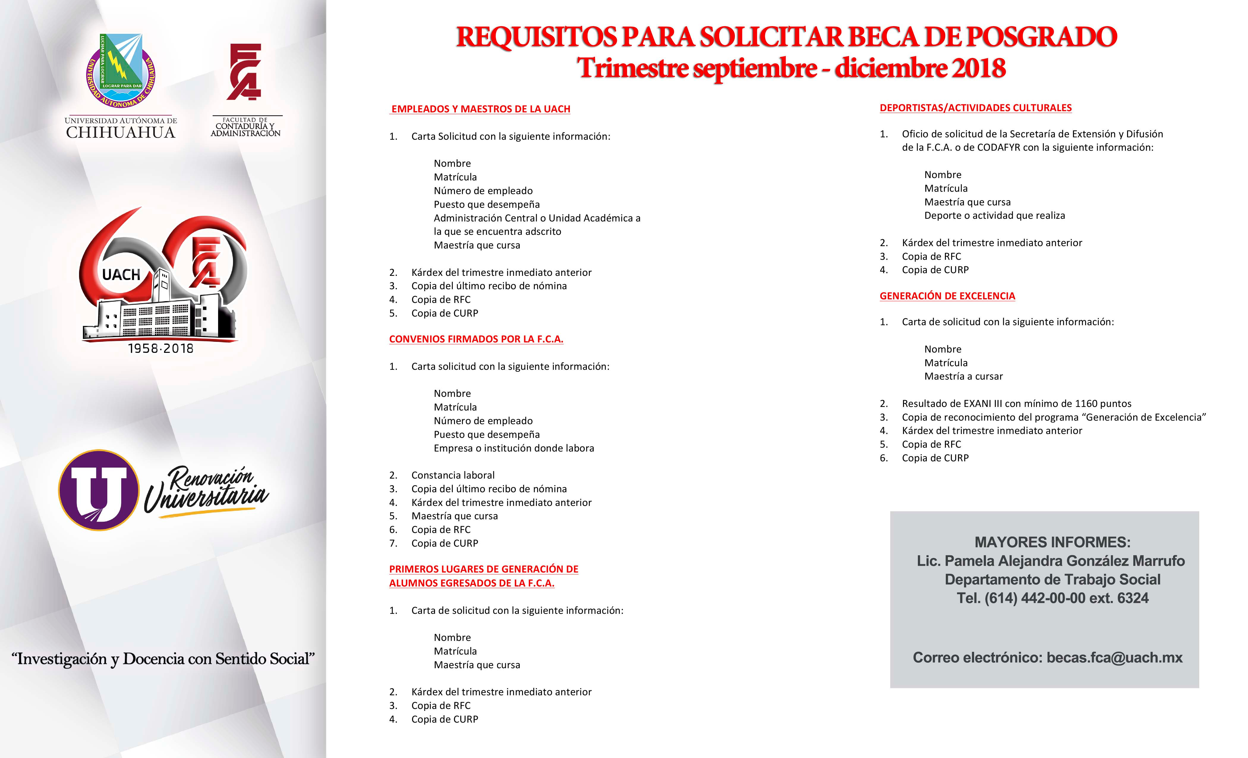 Requisitos para solicitar becas de Posgrado - Facultad de Contaduría y ...